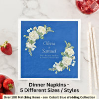 Dîner Cobalt Blue & White Roses
