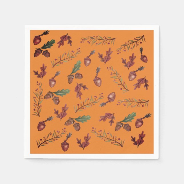 Serviette En Papier Dîner d'automne (Devant)