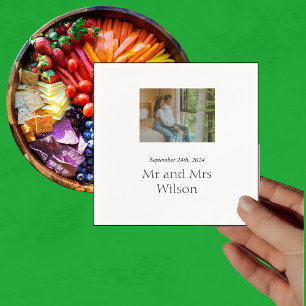 Serviette En Papier Dîner de 4 photos moderne minimaliste