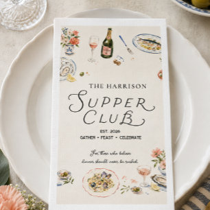 Serviette En Papier Dîner de Club de Repas Fantaisiste