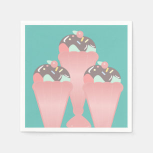 Serviette En Papier Dîner de fête d'anniversaire Sundae Cup
