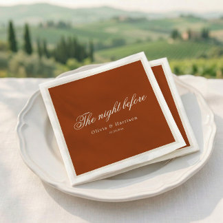 Serviette En Papier Dîner de répétition de mariage en terre cuite