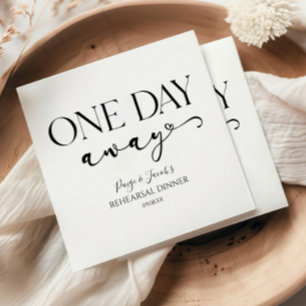 Serviette En Papier Dîner de Répétition de Mariage Minimaliste à Un Jo