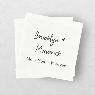 Serviette En Papier Dîner de répétition de mariage pour moi et toi pou