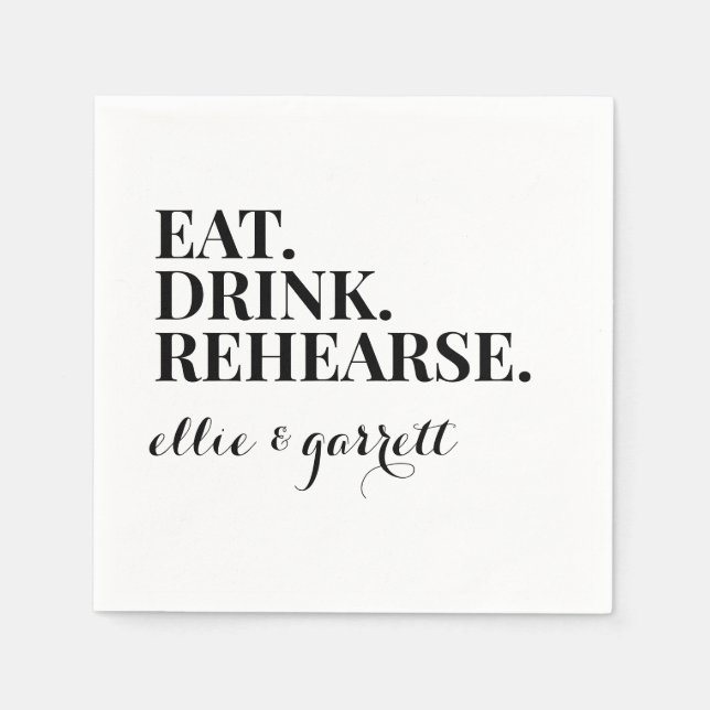 Serviette En Papier Dîner de répétition en gras (Devant)