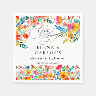 Serviette En Papier Dîner de répétition florale Fiesta
