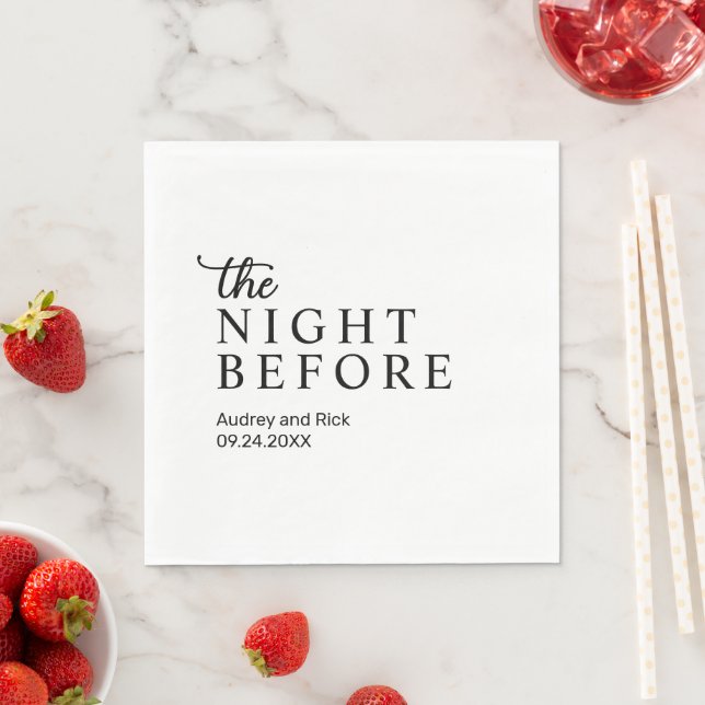 Serviette En Papier Dîner De Répétition La Nuit Avant Mariage Napkins (En situation)