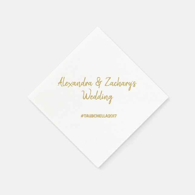 Serviette En Papier Dîner de répétition mariage serviettes avec Hashta (Coin)