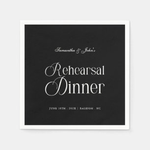 Serviette En Papier Dîner de répétition Moderne Chic