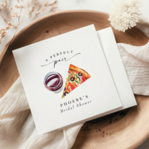 Serviette En Papier Dîner de répétition Vin & Pizza Perfect Pair