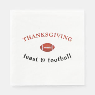 Serviette En Papier Dîner de Thanksgiving et soirée football américain