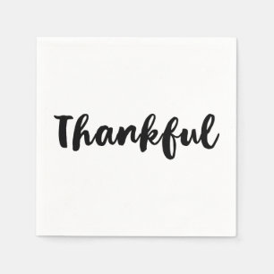 Serviette En Papier Dîner de Thanksgiving sur le thème "Reconnaissant"