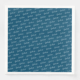 Serviette En Papier Dîner de troisième cycle Napkin Turquoise - HAMbyW