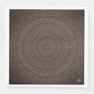 Serviette En Papier Dîner Napkin Brown Mandela Design HAMbyWG