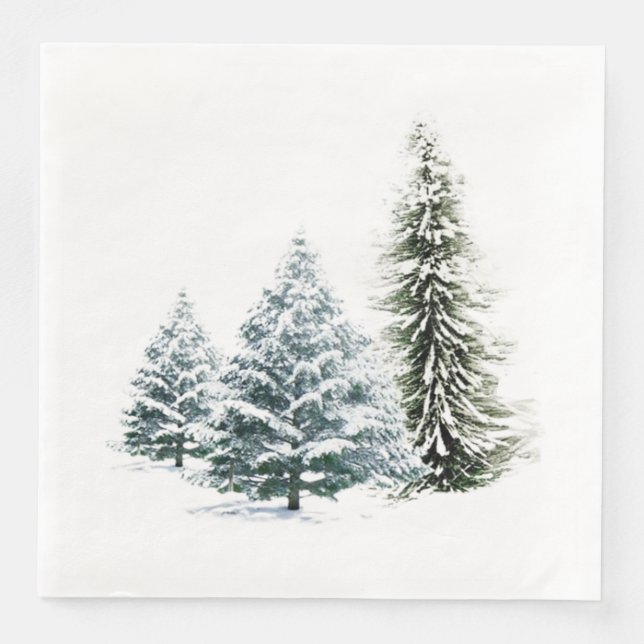 Serviette En Papier DÎNER STANDARD DE L'HIVER serviettes (Devant)