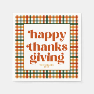 Serviette En Papier Dîner Thanksgiving moderne personnalisé