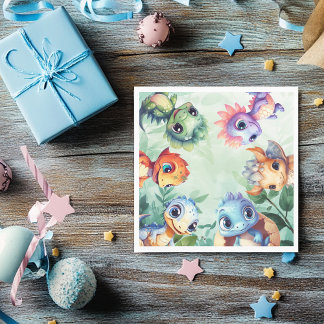 Serviette En Papier Dino Roar Anniversaire Bash
