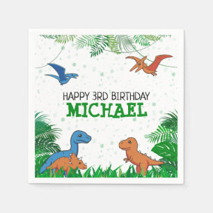 Serviette En Papier Dinosaur Anniversaire de enfant Dino Trex Prehisto