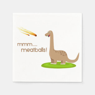 Serviette En Papier Dinosaur Meteor Boules de viande
