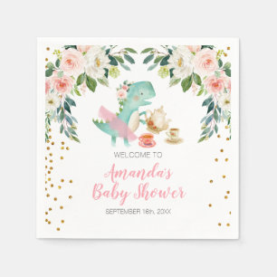 Serviette En Papier Dinosaur Tea Party Baby shower d'anniversaire Flor