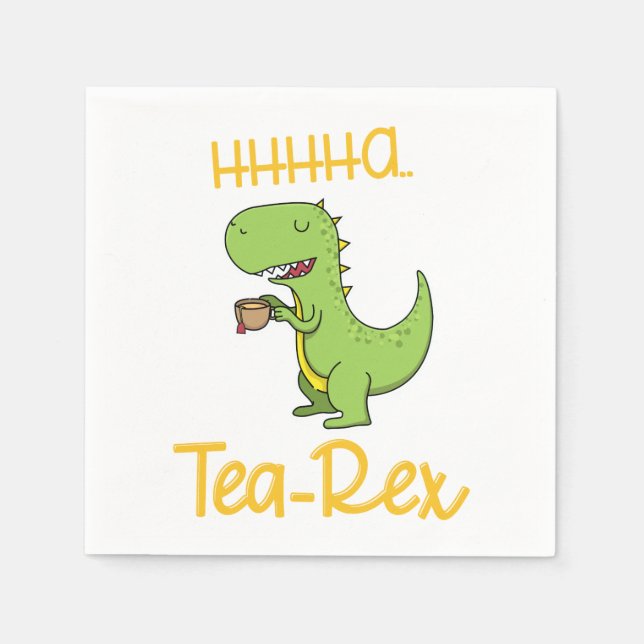Serviette En Papier Dinosaur Tyrannosaurus Tea Rex Animal préhistoriqu (Devant)