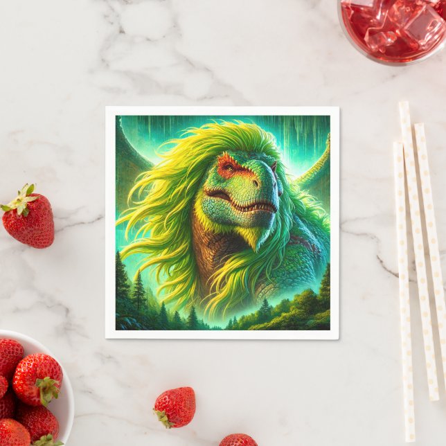 Serviette En Papier Dinosaure (En situation)
