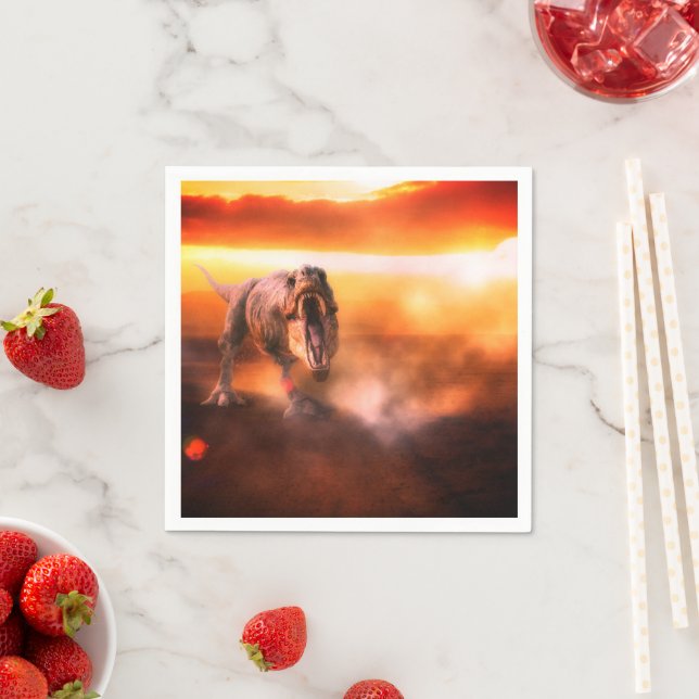 Serviette En Papier Dinosaure (En situation)