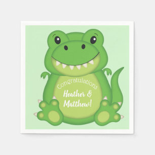 Serviette En Papier Dinosaure Baby shower T-Rex