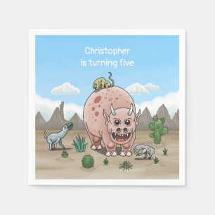Serviette En Papier dinosaure Imaginaire