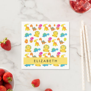 Serviette En Papier Dinosaures Mignons, Motif Des Dinosaures, Votre No