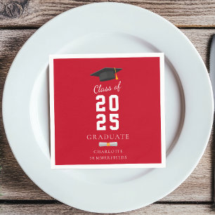Serviette En Papier Diplôme 2026 Casquette et parchemin en papier pers