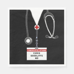 Serviette En Papier Diplôme de doctorat créatif
