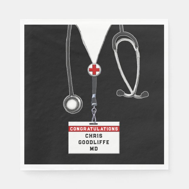 Serviette En Papier Diplôme de doctorat créatif (Devant)