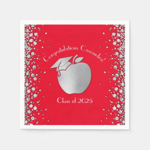 Serviette En Papier Diplômé de la formation des enseignants Rouge Arge