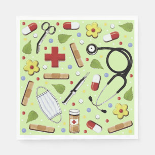 Serviette En Papier Diplôme de l'école de médecine de docteur