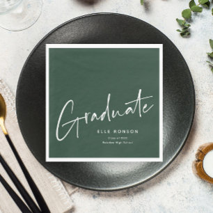 Serviette En Papier Diplômé de script moderne Diplôme simple