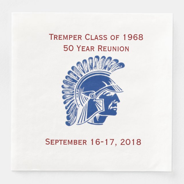 Serviette En Papier Diplôme de Tremper et/ou fête de la Réunion (Devant)
