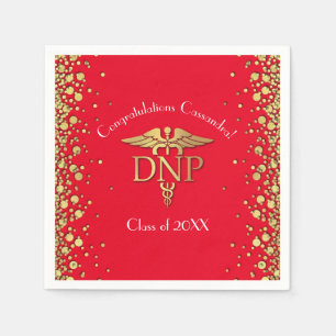 Serviette En Papier Diplômé en pratique infirmière avancée Rouge Or