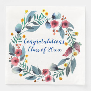 Serviette En Papier Diplôme floral