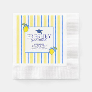Serviette En Papier Diplômé fraîchement Aquarelle Citron Graduation