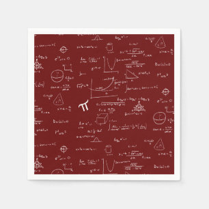 Serviette En Papier Diplôme graphique des équations mathématiques de M