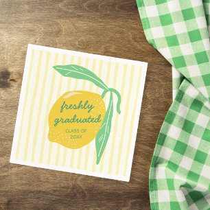 Serviette En Papier Diplômé Récent Citron Jaune Citrus Remise de Diplô