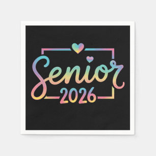 Serviette En Papier Diplômé Tie Dye de la promotion 2026 26 Grad