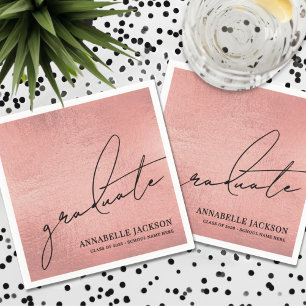 Serviette En Papier Diplômée Rose Doré Rose