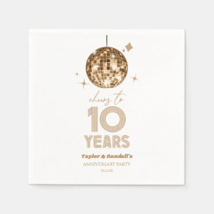 Serviette En Papier Disco 10 ans de fête Mariage