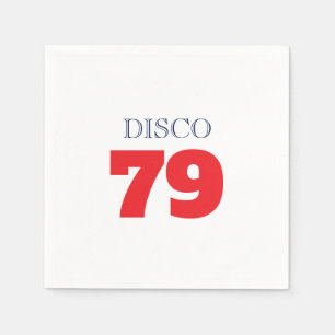 Serviette En Papier Disco 79 Musique Divertissement Pop Art Rétro