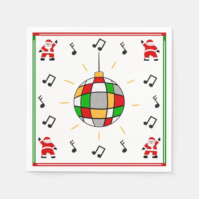 Serviette En Papier Disco Père Noël (Devant)