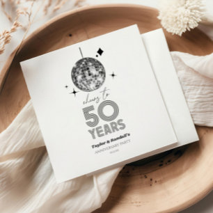 Serviette En Papier Disco Soirée Mariage de 50 ans