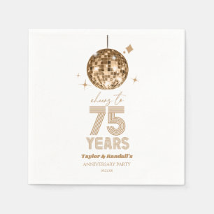 Serviette En Papier Disco Soirée Mariage de 75 ans