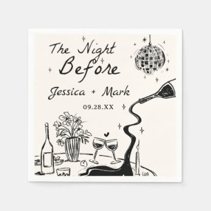 Serviette En Papier Discothèque Whimsical La Nuit Avant Mariage